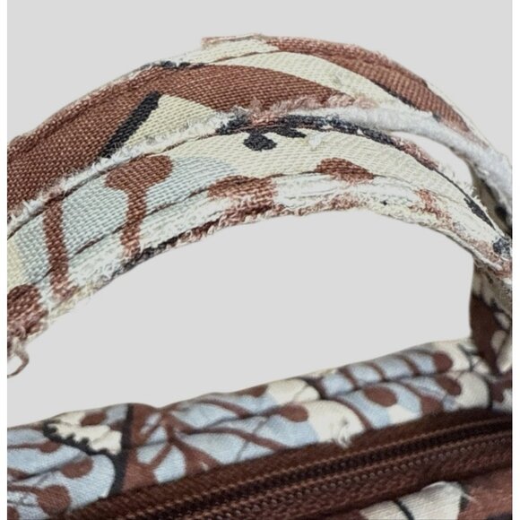 Vera Bradley Brown Lunch Bag Quilted Insulated Flower Tote - Picture 10 of 10
